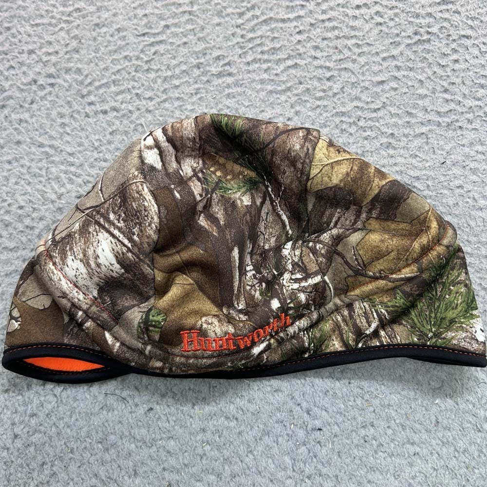 Huntworth Hat Cap Mens Beanie One Size Huntworth Camo reversible Blaze Orange